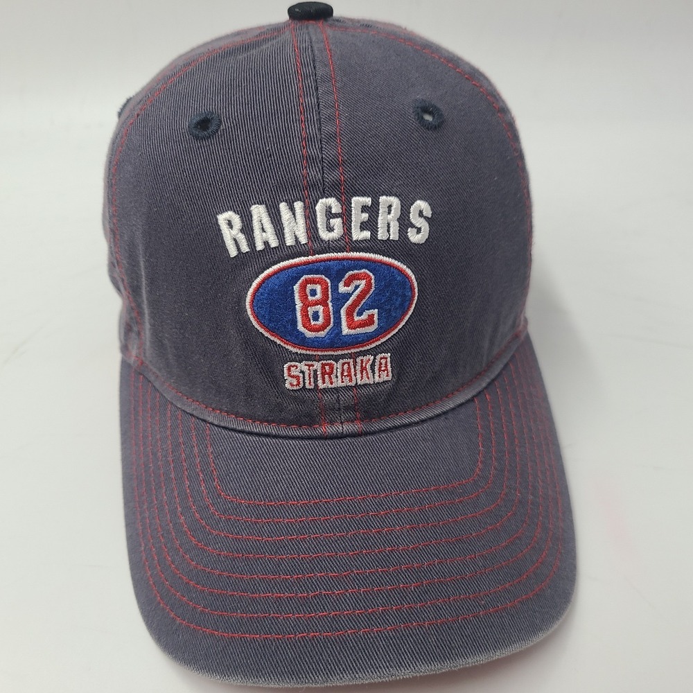 Vintage New York Rangers Hat Strapback (Fits Small) Blue NHL Martin Straka #82
